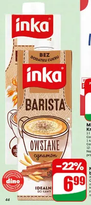 Napój owsiany barista Inka promocja w Dino