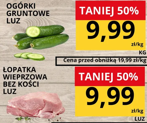Ogórki gruntowe luz promocja w Supeco