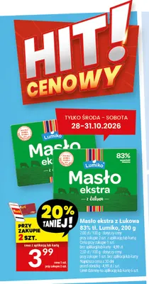 Masło ekstra z Łukowa Lumiko 83% promocja w Twój Market