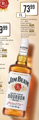 Whiskey Jim Beam 40% promocja w Dino