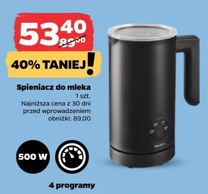 Spieniacz do mleka promocja w Netto
