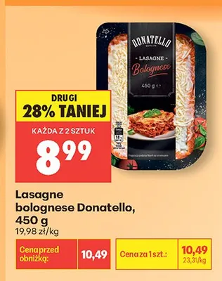 Lasagne bolognese Donatello promocja w Biedronka
