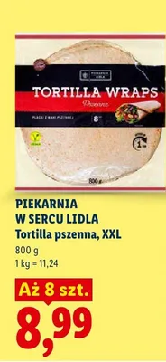 Tortilla pszenna XXL Piekarnia w Sercu Lidla promocja w Lidl