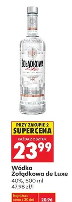 Wódka Żołądkowa de Luxe 500 ml promocja w Biedronka