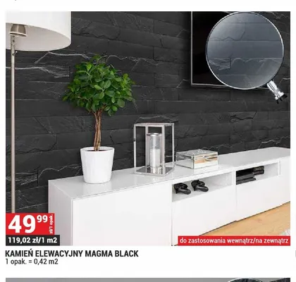 Kamień elewacyjny Magma Black promocja w Merkury Market