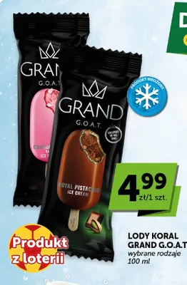 Lody Koral Grand G.O.A.T. Cosmopolitan promocja w Groszek