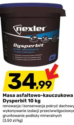 Masa asfaltowo-kauczukowa Dysperbit 10 kg promocja w Bricomarche