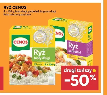 Ryż brązowy długi Cenos promocja w Stokrotka