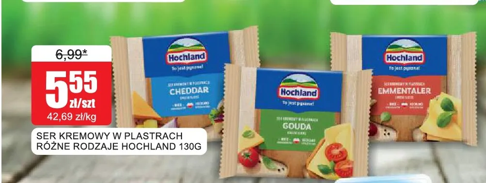 Ser kremowy w plastrach Hochland Gouda promocja w Bingo