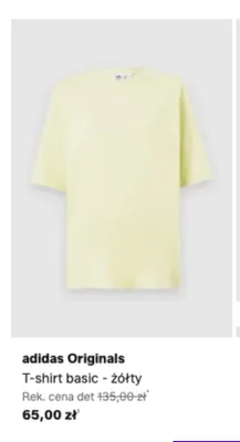 T-shirt basic Adidas Originals żółty promocja w Lounge by Zalando