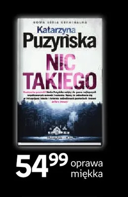 Książka Nic takiego Katarzyna Puzyńska oprawa miękka promocja w Empik