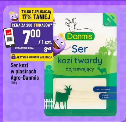 Ser kozi w plastrach Agro-Danmis promocja w POLOmarket