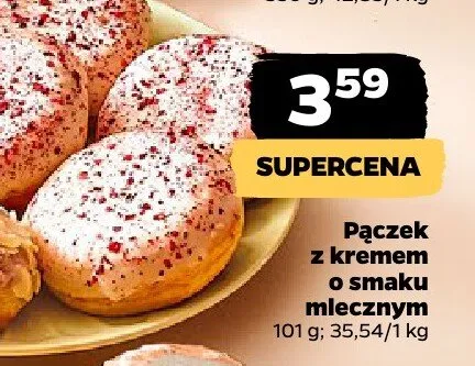 Pączek z kremem o smaku mlecznym promocja w Netto