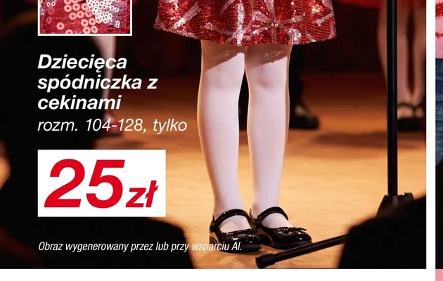 Dziecięca spódniczka z cekinami promocja w KiK