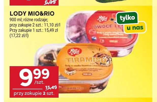 Lody Mio & Rio promocja w Stokrotka