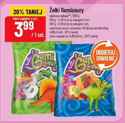 Żelki Gumizaury promocja w POLOmarket
