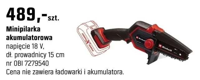 Minipilarka akumulatorowa promocja w OBI