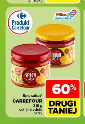 Sos salsa średnio ostry Carrefour promocja w Carrefour