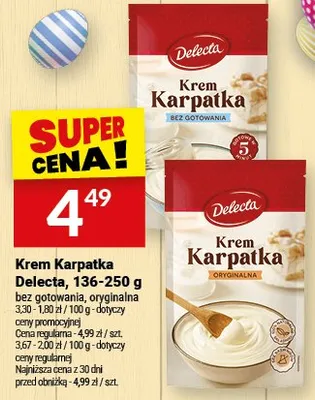 Krem Karpatka Delecta bez gotowania promocja w Twój Market
