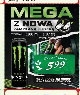 Napój energetyczny Monster Energy promocja w CEZAR Delikatesy
