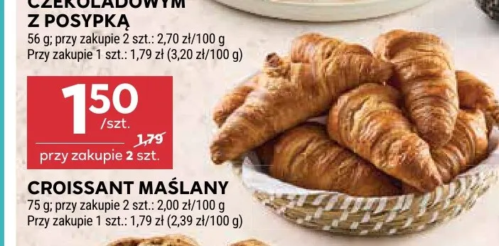 Croissant maślany promocja w Stokrotka