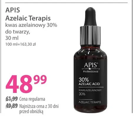 Kwas azelainowy 30% do twarzy Azelaic Terapis Apis promocja w Hebe