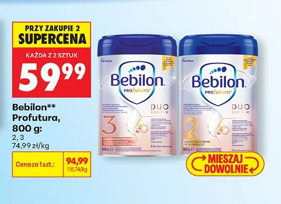 Mleko modyfikowane Bebilon Profutura Duo Biotik 3 promocja w Biedronka