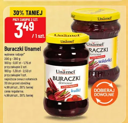 Buraczki Unamel promocja w POLOmarket