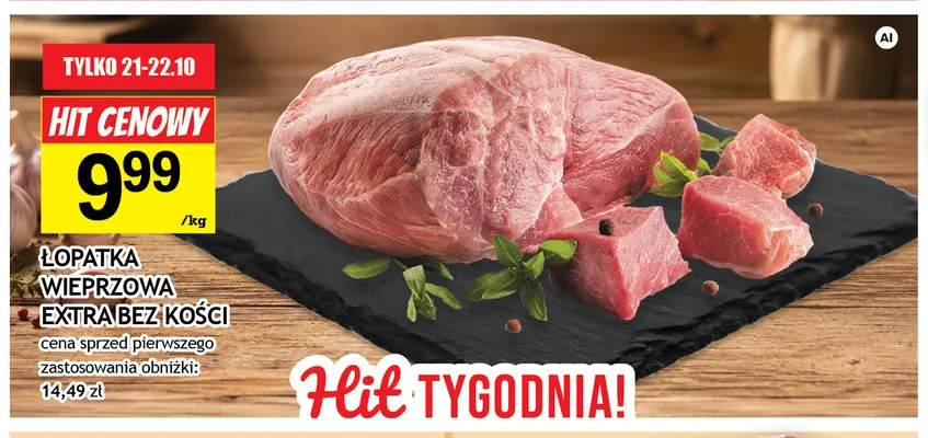 Łopatka wieprzowa extra bez kości promocja w Gram Market