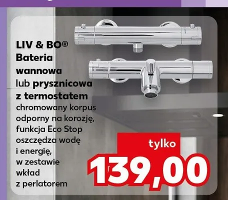 Bateria wannowa prysznicowa z termostatem  promocja w Kaufland