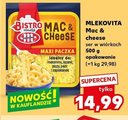 Ser w wiórkach Mac & Cheese Mlekovita promocja w Kaufland