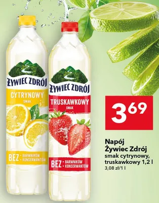 Napój Żywiec Zdrój smak truskawkowy promocja w LEWIATAN