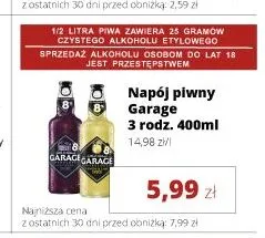 Napój piwny Garage Lemon promocja w Torimpex Toruńska Sieć Sklepów Spożywczych