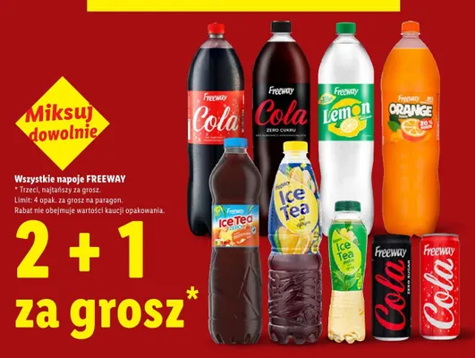Napój wszystkie rodzaje promocja w Lidl