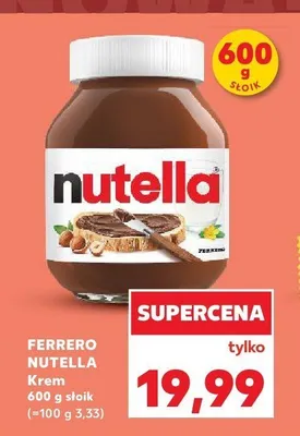 Krem do smarowania Nutella Ferrero promocja w Kaufland