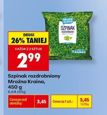 Szpinak rozdrobniony Mroźna Kraina promocja w Biedronka