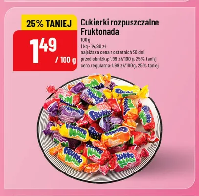 Cukierki rozpuszczalne Fruktonada promocja w POLOmarket