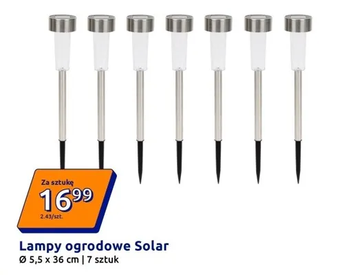 Lampy ogrodowe Solar promocja w Action
