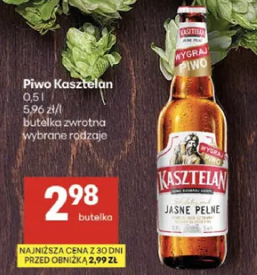 Piwo Jasne Pełne butelka zwrotna wybrane rodzaje promocja w Delikatesy Centrum