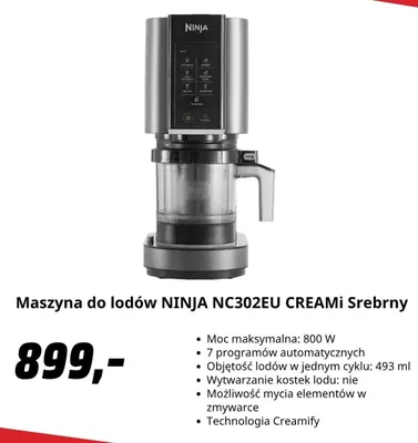 Maszyna do lodów Ninja Creami promocja w Media Markt