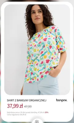 Shirt z bawełny organicznej Bonprix promocja w bonprix