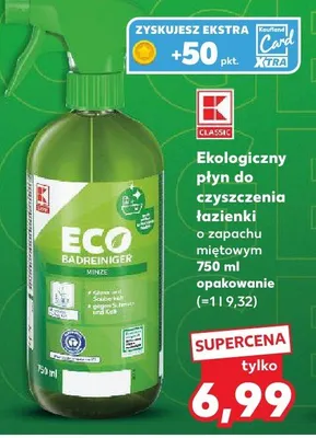 Ekologiczny płyn do czyszczenia łazienki o zapachu miętowym promocja w Kaufland