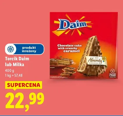 Torcik Daim lub Milka promocja w Lidl
