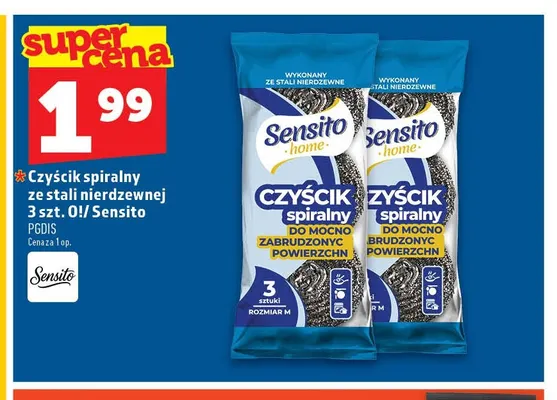 Czyścik spiralny ze stali nierdzewnej Sensito promocja w TOPAZ