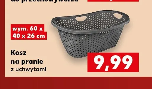 Kosz na pranie z uchwytami promocja w Kaufland