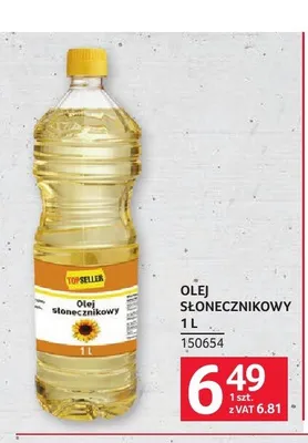 Olej słonecznikowy TOPSELLER promocja w Selgros