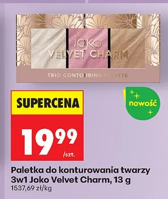 Paletka do konturowania twarzy 3w1 Velvet Charm promocja w Biedronka