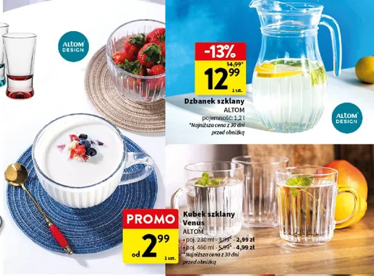 Kubek szklany Venus 1szt. promocja w Intermarche