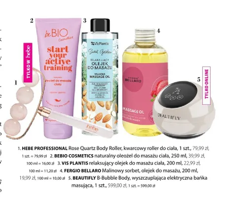 Malinowy sorbet, olejek do masażu promocja w Hebe