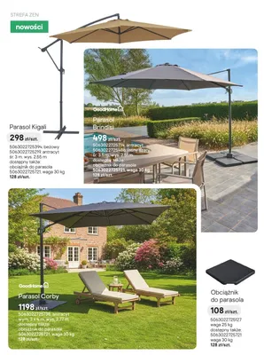 Parasol Corby antracyt promocja w Castorama